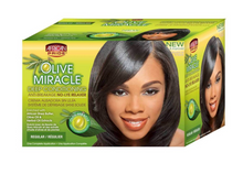 Load image into Gallery viewer, African Pride Olive Miracle Deep Conditioning No-Lye Relaxer, Regular Kit, 1 Ct
